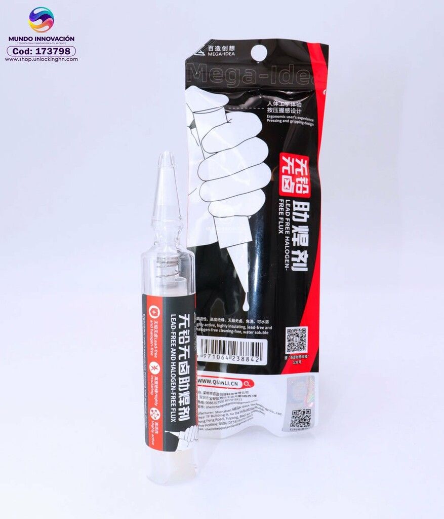 FLUX SIN PLOMO Y SIN HALOGENO MEGA-IDEA JERINGA DE RESORTE